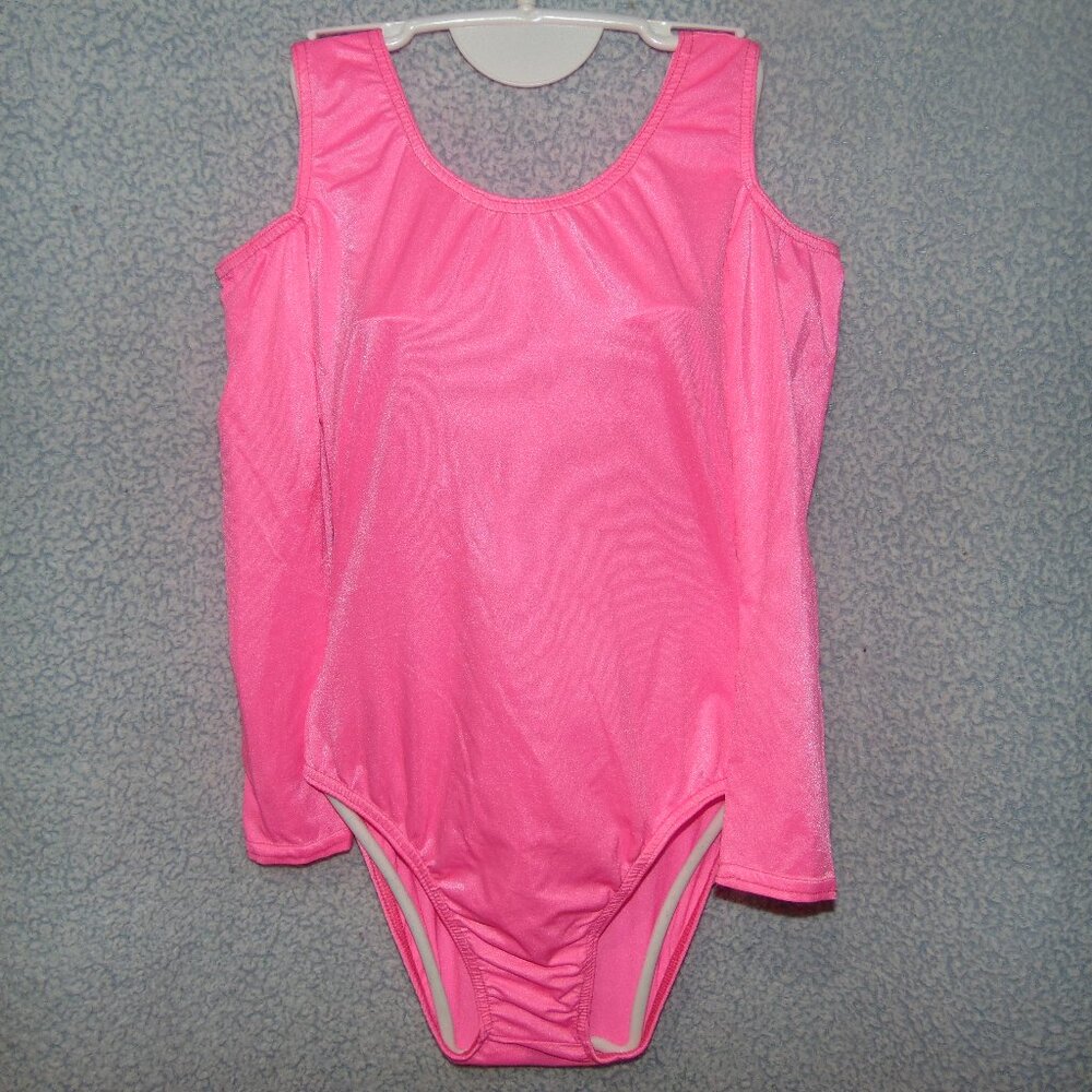 Pink Long Sleeve Open Shoulder Leotard MA